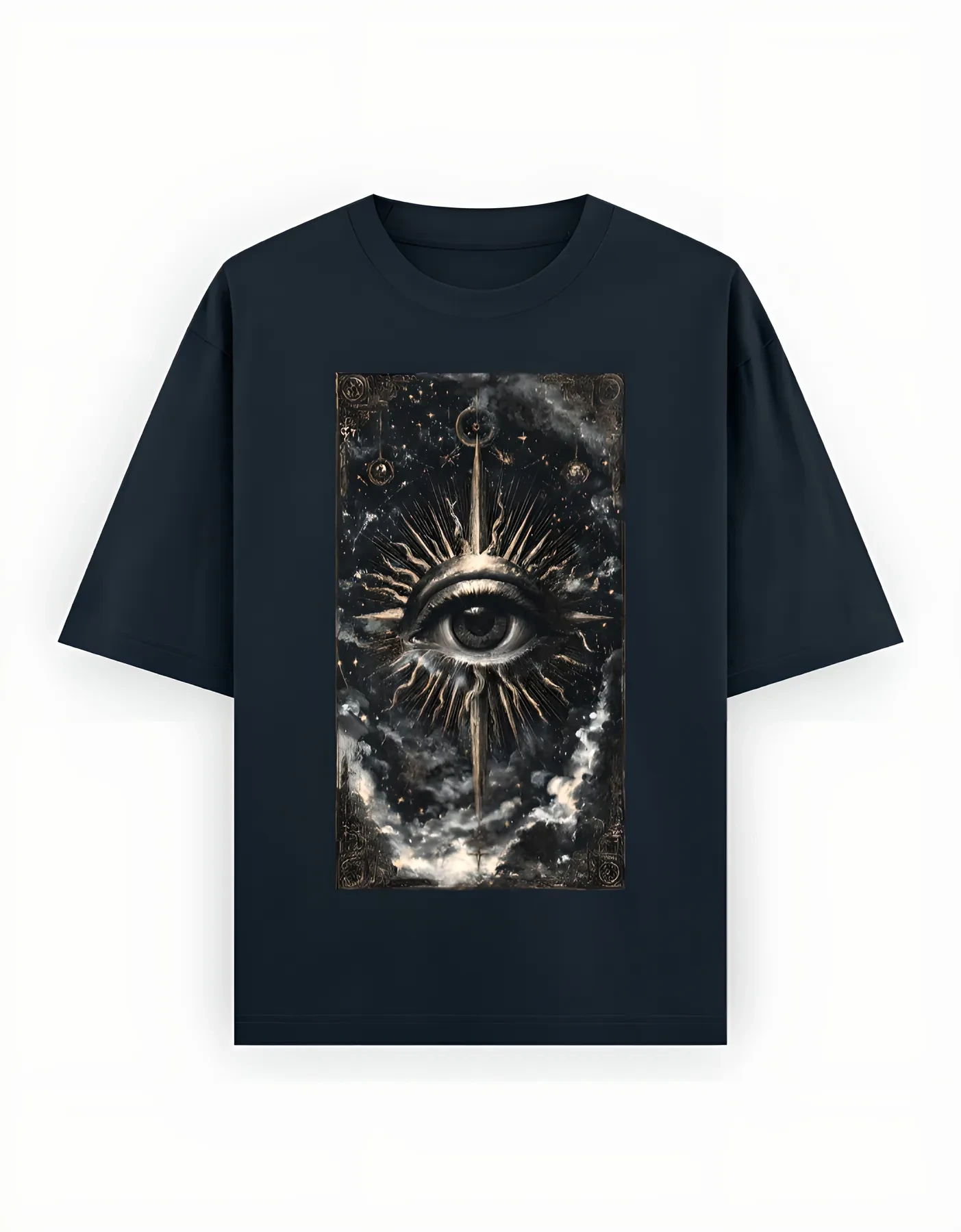 Third Eye Oversized Tee — Black, front