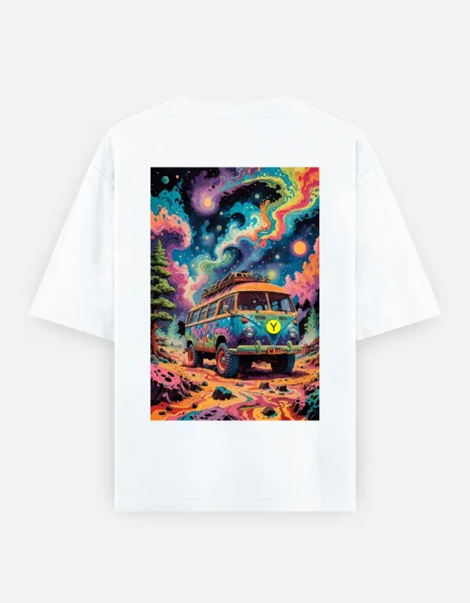 Reggae Skeleton Oversized Tee — Lavender back
