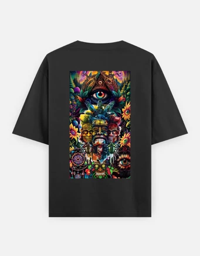 Psychedelic Skull Cowboy — Purple back