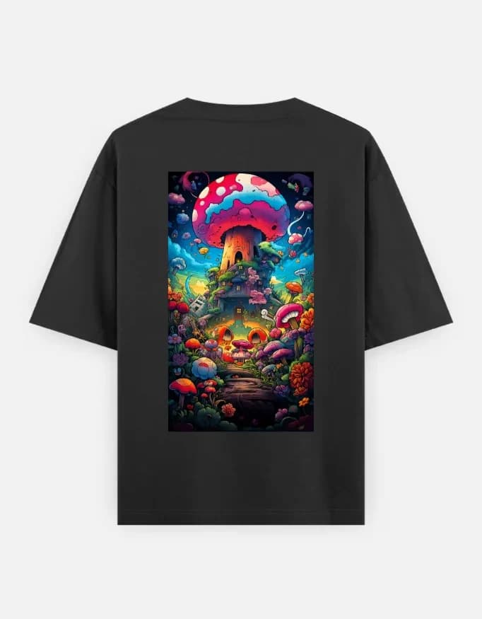 Psychedelic Sadhu Oversized Tee — Purple back