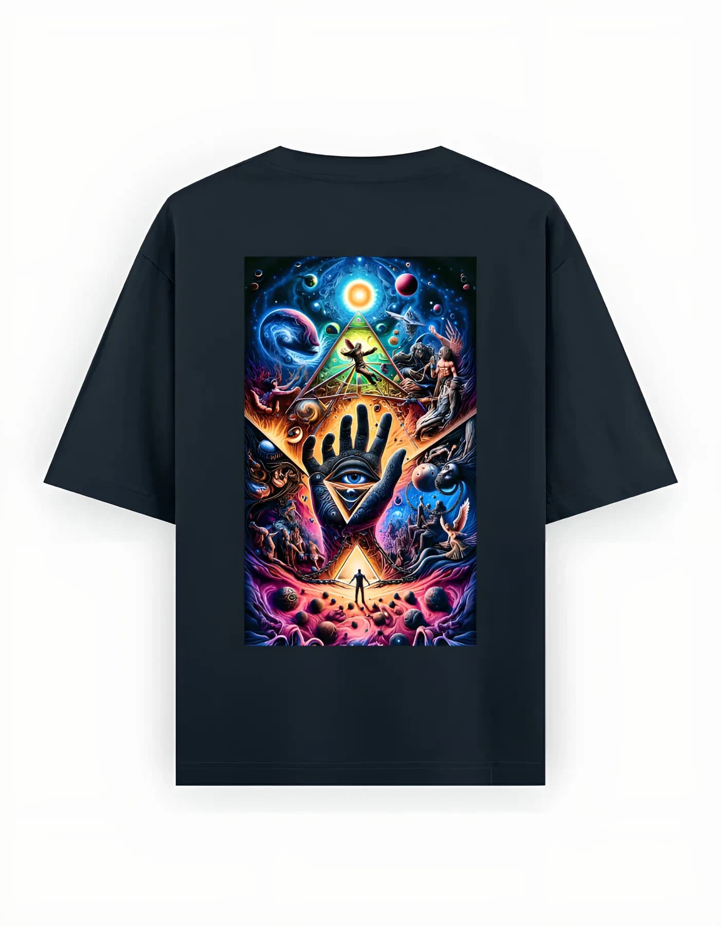 Third Eye Oversized Tee — Black, back